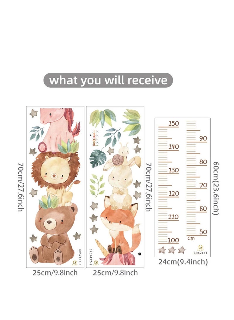 KASTWAVE Kids Height Wall Chart, Kawaii Bedroom Wall Decoration, Cute Cartoon Height Chart Stickers, Peel & Stick Nursery Wall Decals for Baby Bedroom, Living Room, Toddler Playroom - Image 2