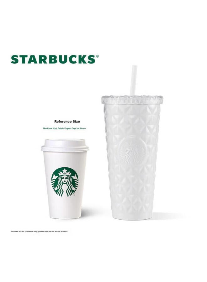 Starbucks كوب ستاربكس القابل لإعادة الاستخدام من الفولاذ المقاوم للصدأ بحجم 591 مل معزول للمشروبات الساخنة والباردة، كوب قهوة مثبت في السيارة، هدية عيد الحب - Image 4