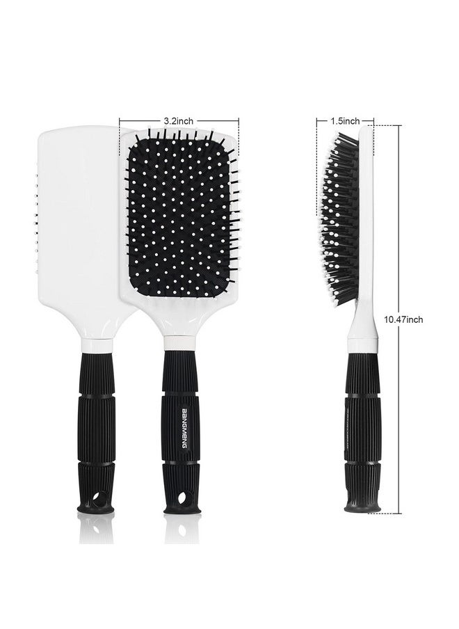 BANGMENG Hair Brush Paddle Brush With Cushion Base Daily Paddle Hair Brushes For Women Men Kids Long Short Thick Thin Straight Fine Hair  - Image 4