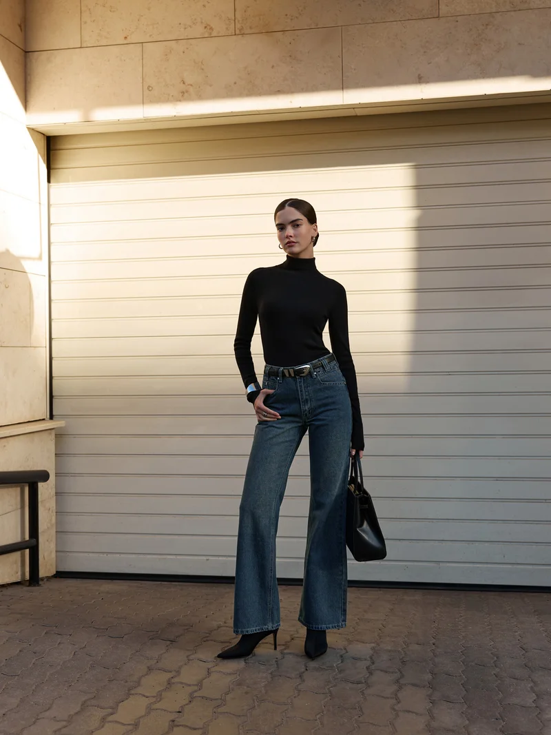 Lichi  Flared mid-rise jeans for Women | Best Price UAE