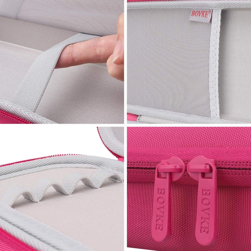 BOVKE Stethoscope Case for 3M Littmann Classic III Monitoring, Lightweight II S.E, Cardiology IV Diagnostic, MDF Acoustica Stethoscopes, Extra Room for Nurse Essentials and Medical Supplies, Raspberry - Image 5