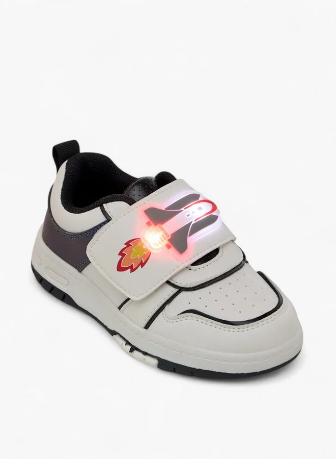 LBL by Shoexpress Boys Rocket Light-Up Sneakers with Hook and Loop Closure