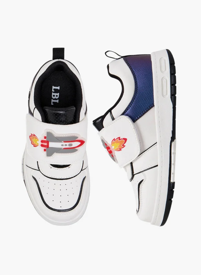 LBL by Shoexpress Boys Rocket Light-Up Sneakers with Hook and Loop Closure