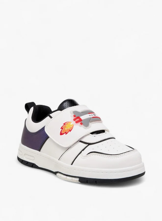 LBL by Shoexpress Boys Rocket Light-Up Sneakers with Hook and Loop Closure