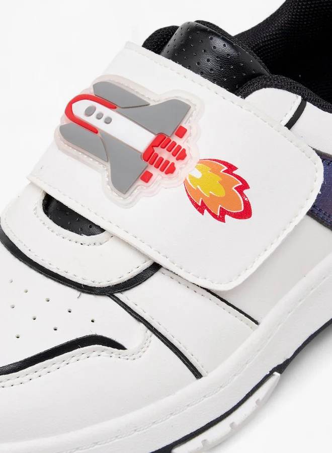 LBL by Shoexpress Boys Rocket Light-Up Sneakers with Hook and Loop Closure