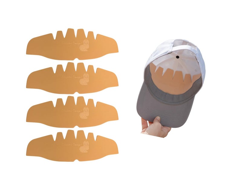 Shapers Image 4 Pieces Beige EVA Foam Baseball Crown Shaper Inserts for Fitted Caps, Snapback Hats, Reusable Washable Sports Liner - Image 1