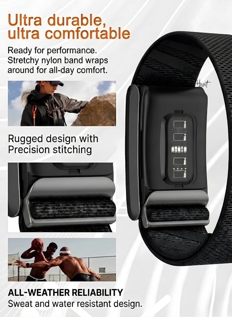 Stretchy Nylon Band Compatible with WHOOP 5.0 Soft Breathable & Adjustable Replacement Strap for Fitness and Activity Tracker (Wrist Wear) - Image 4