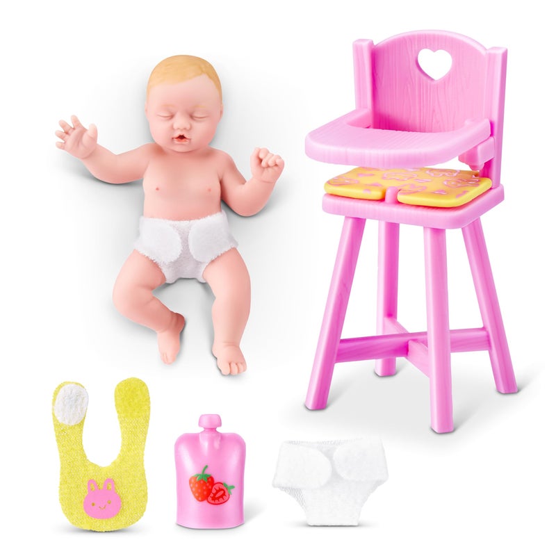 5 سبرايز 5 Surprise My Mini Baby Series 2 من ZURU لعبة كبسولة غامضة قابلة للتجميع للفتيات مجموعة لعب وإكسسوارات أطفال مصغرة واقعية (كبسولة واحدة) - Image 2