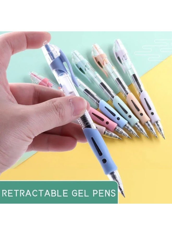 M&G مجموعة أقلام حبر جل باستيل 6 قطع، لطيفة لتدوين الملاحظات 0.5 مم نقطة رفيعة قابلة للسحب، للكتابة، المدرسة، المكتب - Image 5