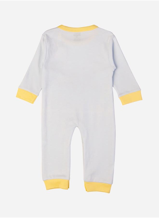Babies Basic Front Graphic Long Sleeves Sleepsuit by Styli  - Image 2