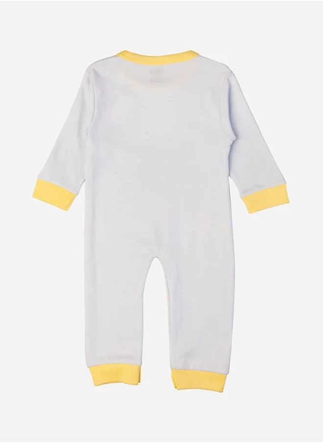 Babies Basic Front Graphic Long Sleeves Sleepsuit