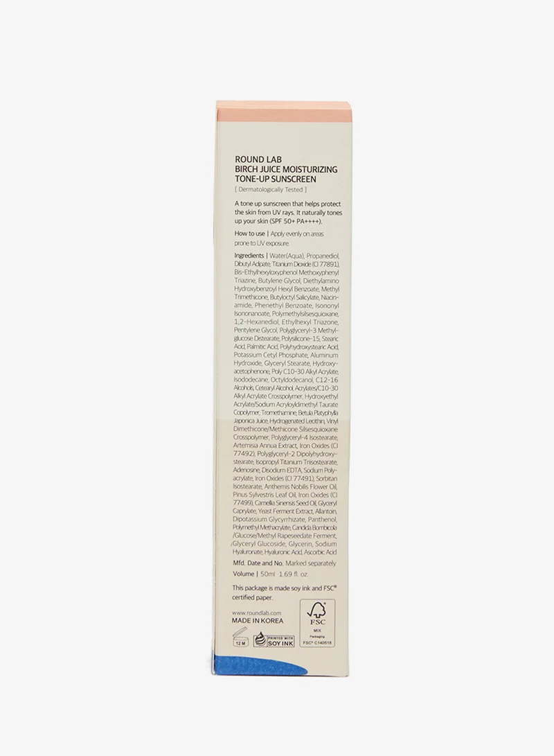 Round Lab  BIRCH JUICE MOISTURIZING TONE UP SUNSCREEN 50ml  | Best Price UAE