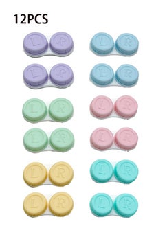 12 Pack Contact Lens Case Box Holder Container Soak Storage Kit