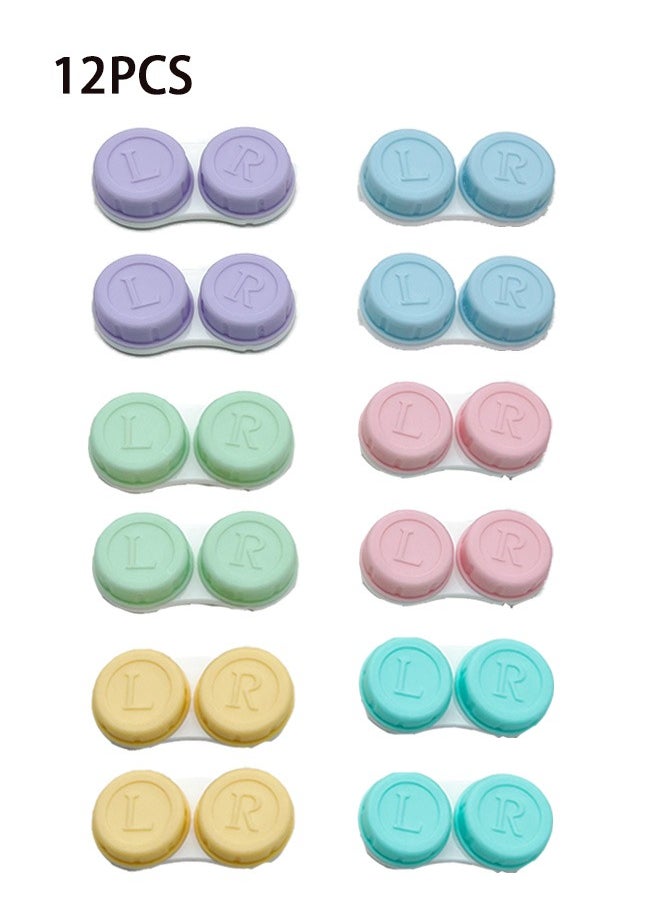 GMORO 12 Pack Contact Lens Case Box Holder Container Soak Storage Kit  - Image 1