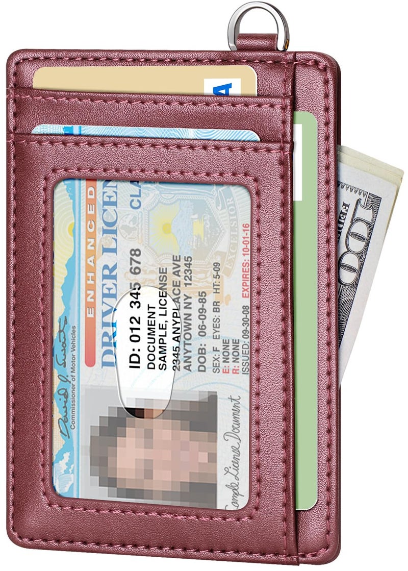 FurArt محفظة FurArt نحيفة وعصرية، محفظات جيب أمامية، حجب RFID، حامل بطاقات ائتمان للرجال - بورغندي - Image 2
