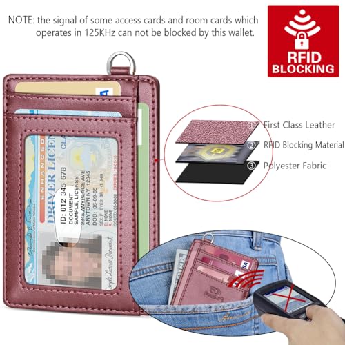 FurArt محفظة FurArt نحيفة وعصرية، محفظات جيب أمامية، حجب RFID، حامل بطاقات ائتمان للرجال - بورغندي - Image 5