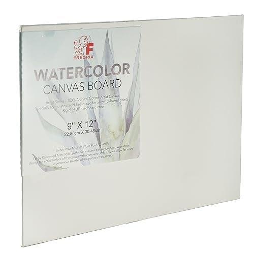 Fredrix Artist Series Watercolor Archival Canvas Board, 9" x 12", White - Image 2