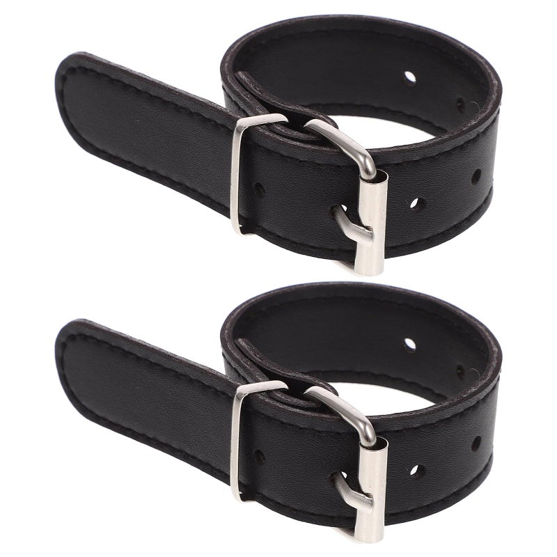 Adjustable Front Bicycle Basket Straps Pair Sturdy PU Leather Bike Accessory - Image 2
