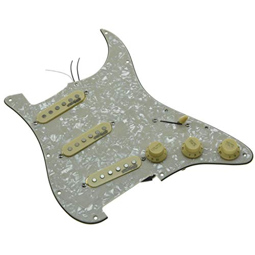 KAISH Aged Pearl Loaded Electric Guitar Pickguard Prewired Pickguard with Wilkinson Pickups for USA/Mexico FD Stratocaster - Image 1