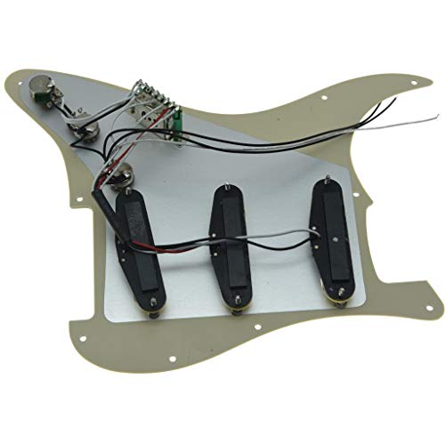 KAISH Aged Pearl Loaded Electric Guitar Pickguard Prewired Pickguard with Wilkinson Pickups for USA/Mexico FD Stratocaster - Image 5