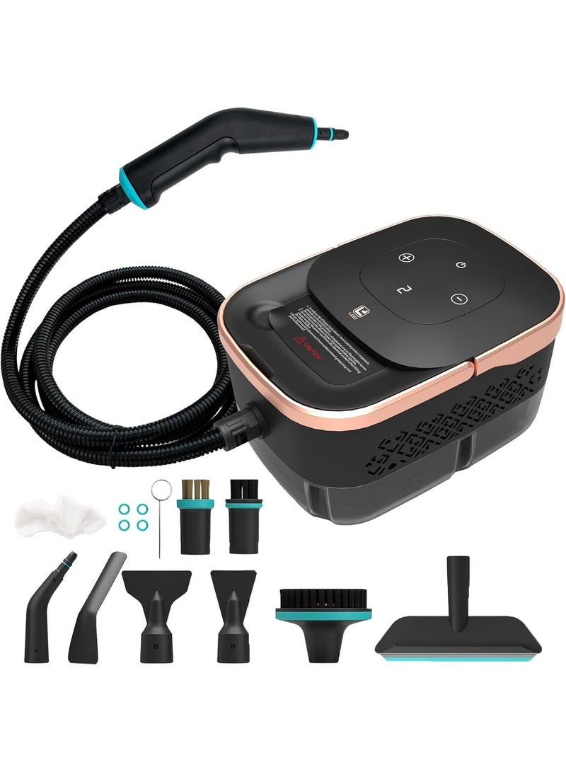 Arabest 2500W Handheld Steam Cleaner, 6-Speed Portable Steamer with Large Tank & 10 Accessories, 10s Heat-Up steamer cleaning for Kitchen, Bathroom, Car Detailing, Tile & Grout Cleaning (Black) - Image 1