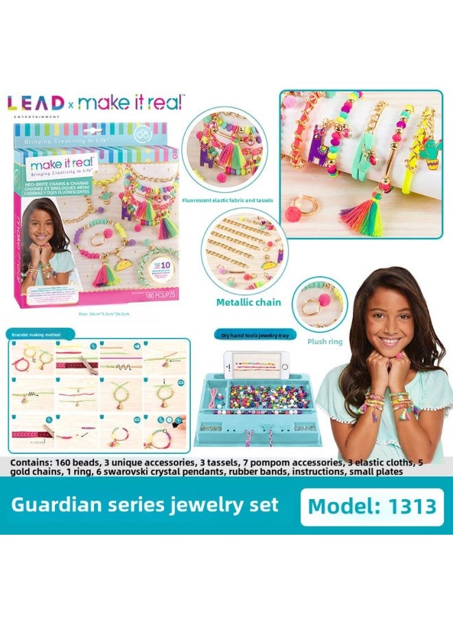 Meiyirui Make It Real Bracelet DIY Hand Beaded Worker Gift Girl Jewelry Swarovski Joint Name-Color:Guardian Series Jewelry Set [can Do 10]] - Image 1
