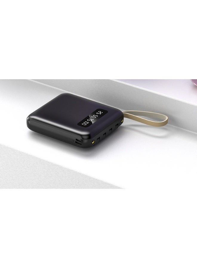 10000mAh Power Bank with Digital Display and Built-in Cable, Compact Portable High-Capacity Mobile Charger - Image 3