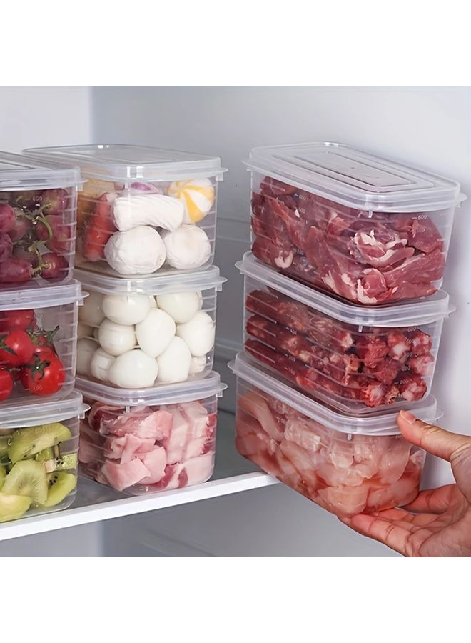10pcs 700ml Large Capacity Food Storage Containers Reusable Transparent For Fruits Vegetables Spices - Image 1