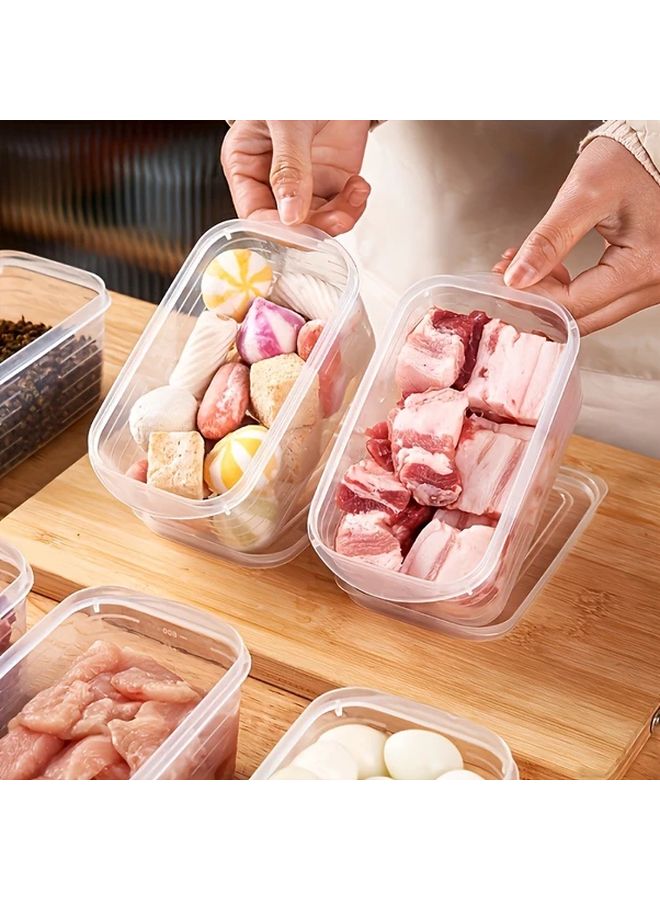 10pcs 700ml Large Capacity Food Storage Containers Reusable Transparent For Fruits Vegetables Spices - Image 2