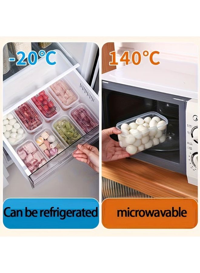 10pcs 700ml Large Capacity Food Storage Containers Reusable Transparent For Fruits Vegetables Spices - Image 3