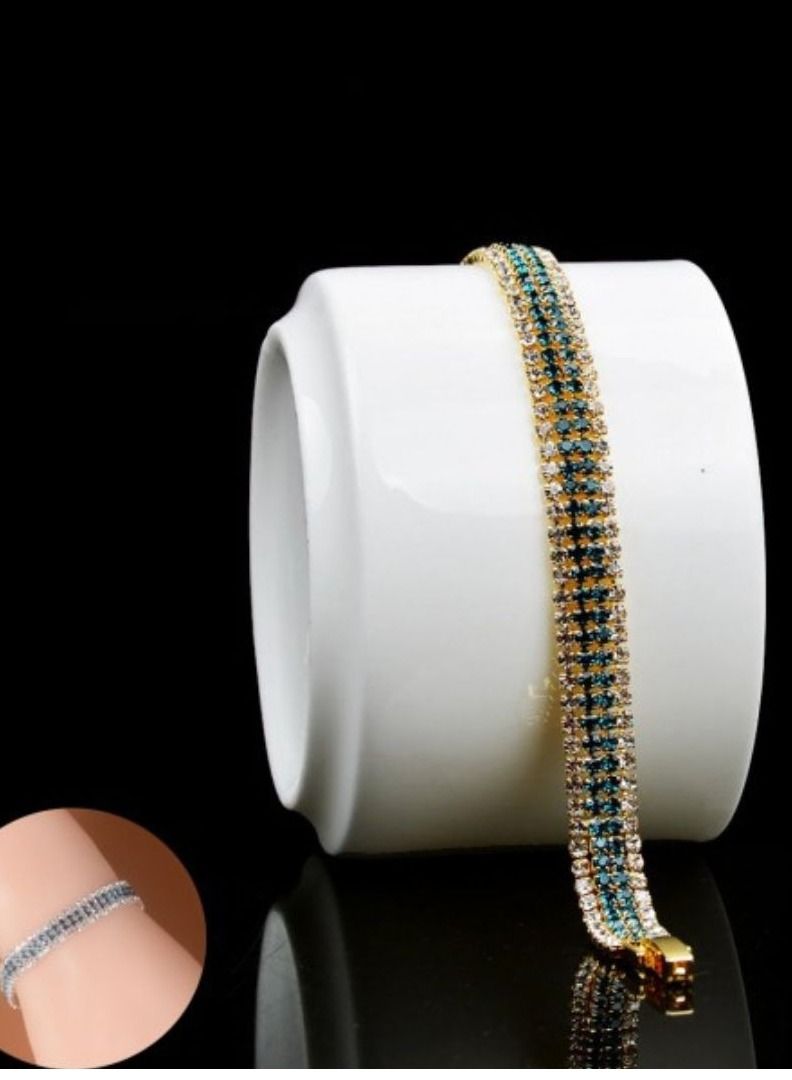 Stylish Shining Blue Tennis Bracelet - Image 1