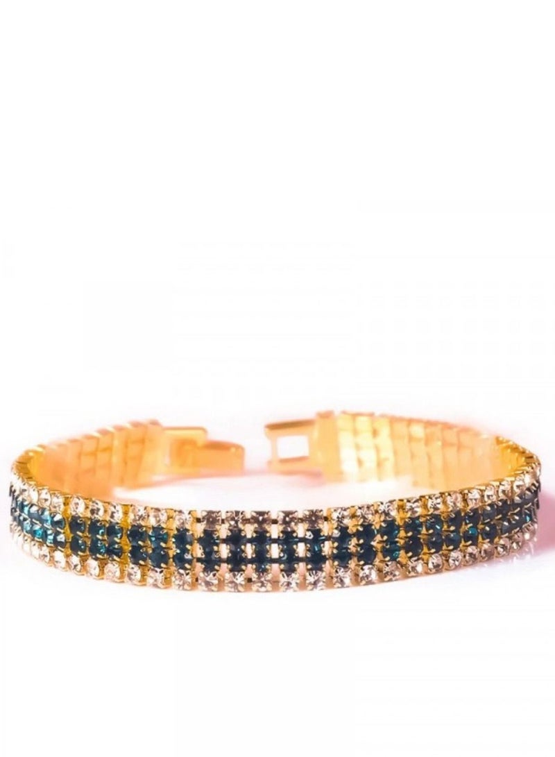 Stylish Shining Blue Tennis Bracelet - Image 4