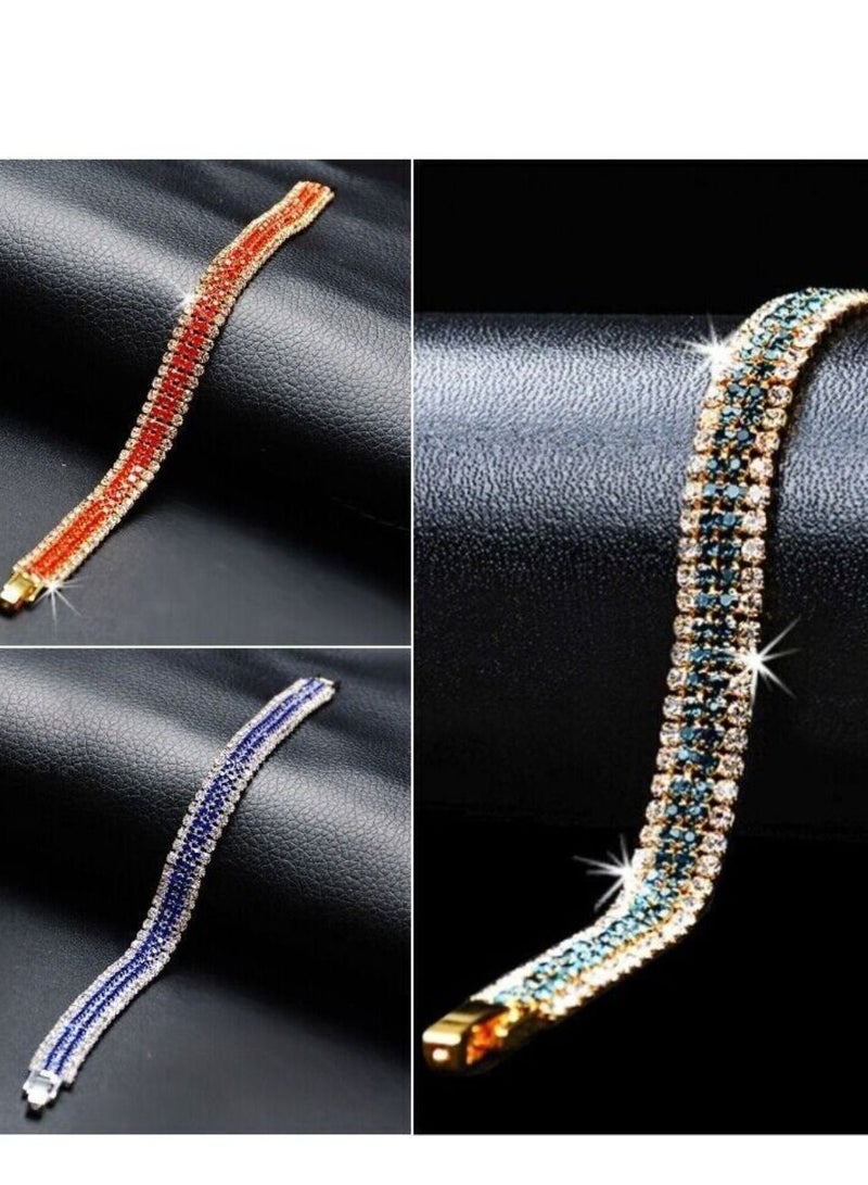 Stylish Shining Blue Tennis Bracelet - Image 3
