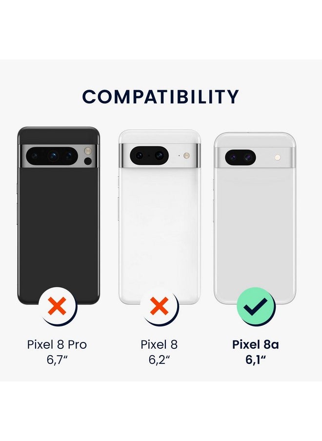 kwmobile kwmobile Case Compatible with Google Pixel 8a Case - Protective Slim TPU Phone Cover - Soft Matte Finish - Bordeaux Violet  - Image 2