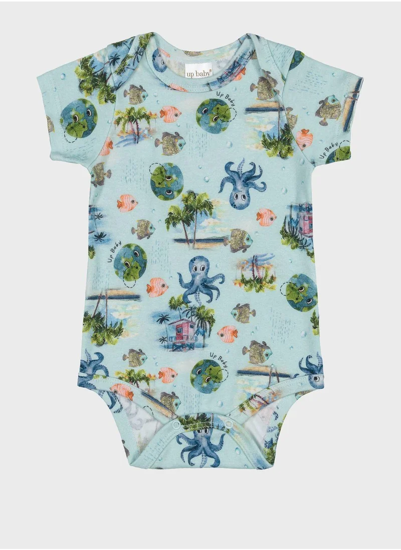 Up Baby Infant Printed Half Bodysuit