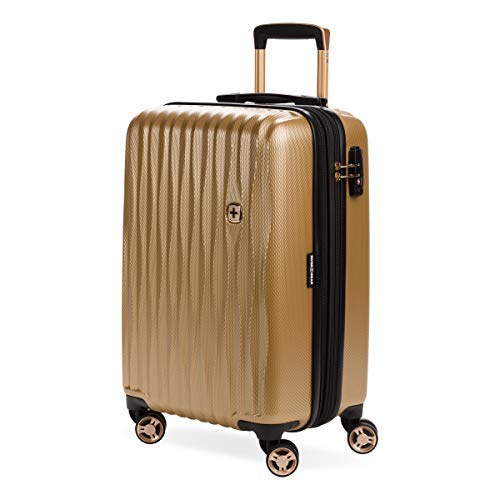 SWISSGEAR حقائب سويس جير 7272 إينرجي القابلة للتوسيع مع عجلات دوارة وقفل TSA، ذهبية، حقيبة يد 19 بوصة - Image 1