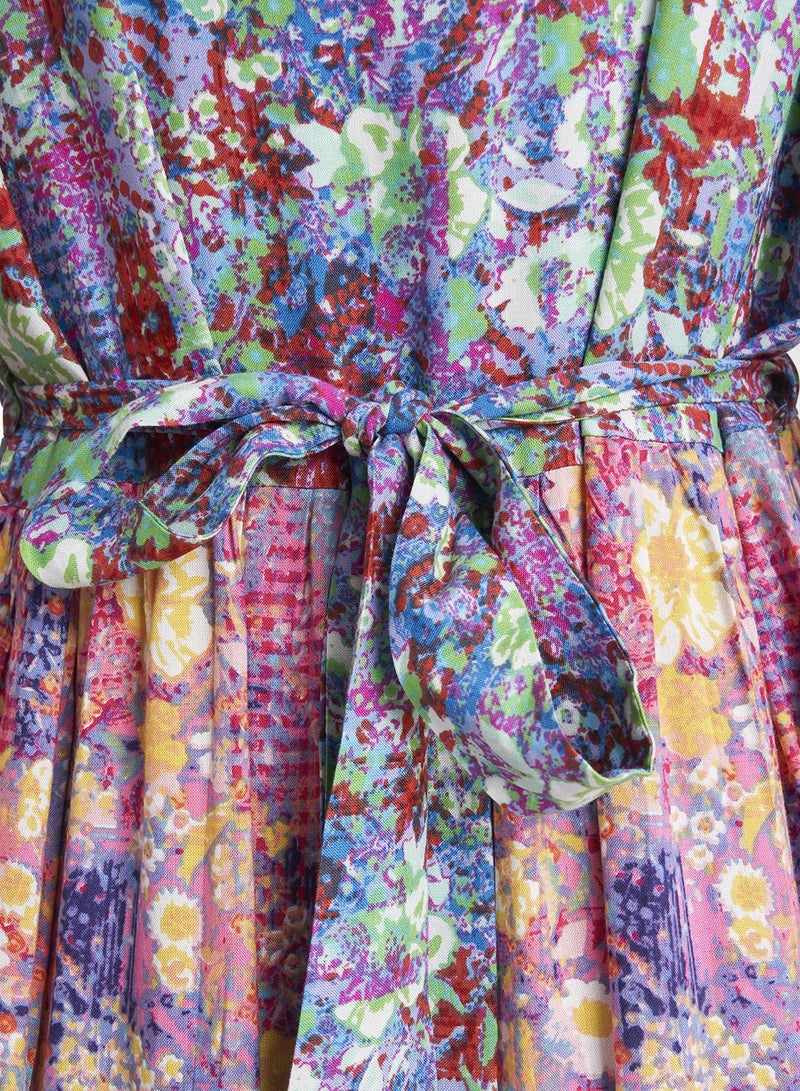 KASHKHA Floral and Snake Print Rayon Jalabiya - Image 5