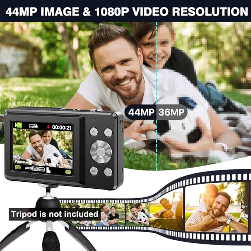LEKATO 4K 48MP Digital Camera for Kids & Teens with Dual Screen & Autofocus, 16X Zoom Compact Point and Shoot Camera, 64GB SD Card Included, Rechargeable Battery (DC-7) - Image 4