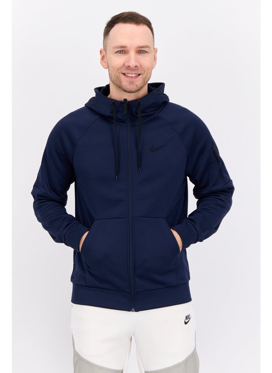 Nike Men Sportswear Fit Long Sleeve Training Hoodie, Navy  - Image 1