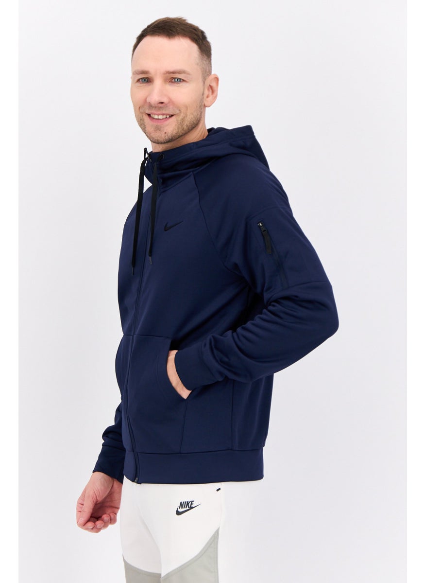 Nike Men Sportswear Fit Long Sleeve Training Hoodie, Navy  - Image 2