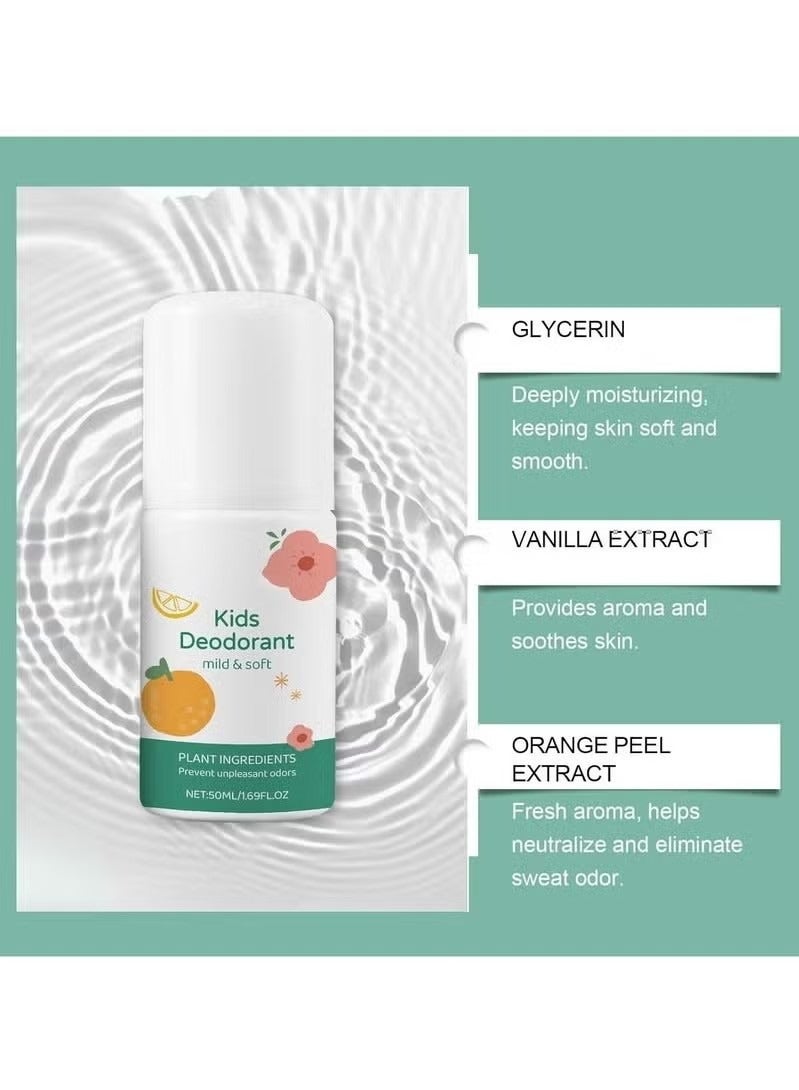 wiieey Natural Deodorant for Kids & Teens, Aluminum Free, Alcohol-Free, Paraben Free, 24 Hr Odor Protection, Clean Fresh Scent, Kids & Tweens, Hypoallergenic Deodorant 50ml (white) - Image 2