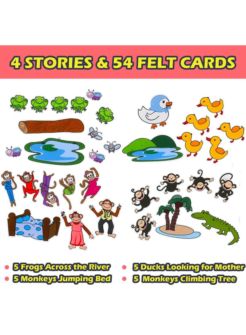 Felt Board for Toddlers Story Board, Magnetic Flannel Playboards Board for Toddlers, 4 Themed Felt Figures with Storage Bag, Fun Learning Activities for Boys  Girls - Image 5