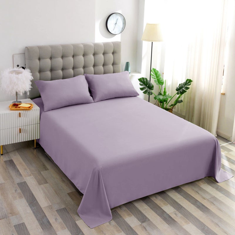 Ghooss Sheets Set Full Size Hotel Luxury-Extra Soft 1800 Microfiber Bedding Sets Wrinkle Free Stain Resistant-Deep Pocket Fitted Sheet Flat Sheet Pillowcases 4 Piece Bed Sheets Lavender - Image 2