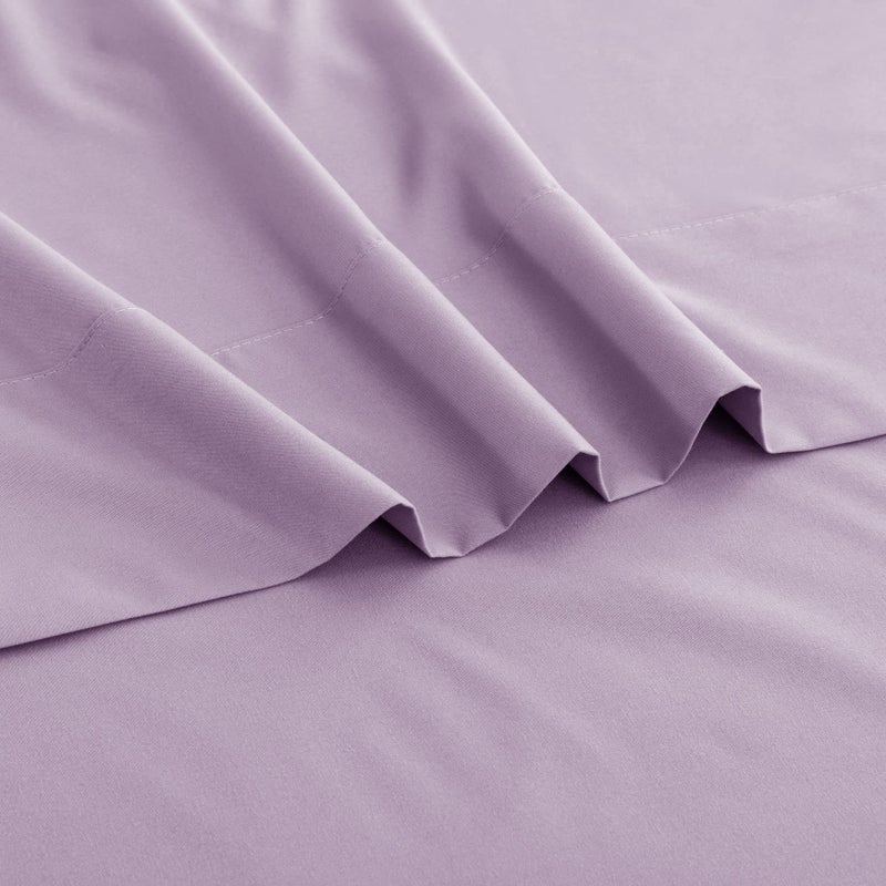 Ghooss Sheets Set Full Size Hotel Luxury-Extra Soft 1800 Microfiber Bedding Sets Wrinkle Free Stain Resistant-Deep Pocket Fitted Sheet Flat Sheet Pillowcases 4 Piece Bed Sheets Lavender - Image 3