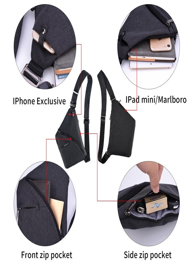 OSOCE Anti Theft Crossbody Bags Sling Bag for Women Men Waterproof Wander Bag for Sports and Travel. (2.0BLACK, Large) - Image 4