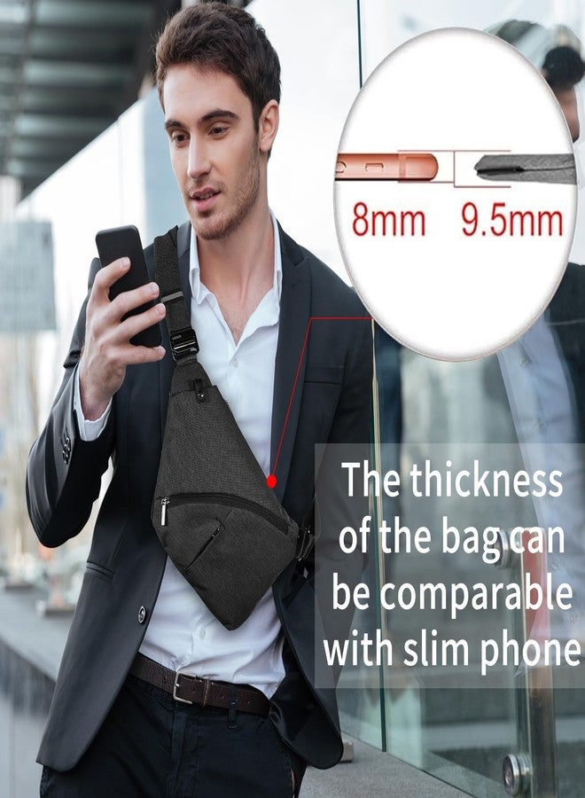 OSOCE Anti Theft Crossbody Bags Sling Bag for Women Men Waterproof Wander Bag for Sports and Travel. (2.0BLACK, Large) - Image 5