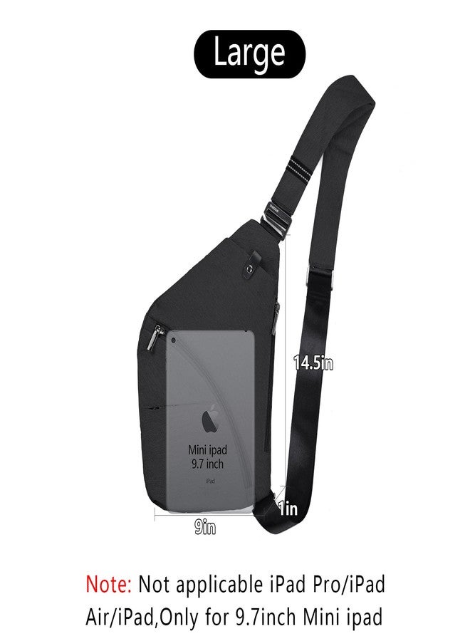 OSOCE Anti Theft Crossbody Bags Sling Bag for Women Men Waterproof Wander Bag for Sports and Travel. (2.0BLACK, Large) - Image 3