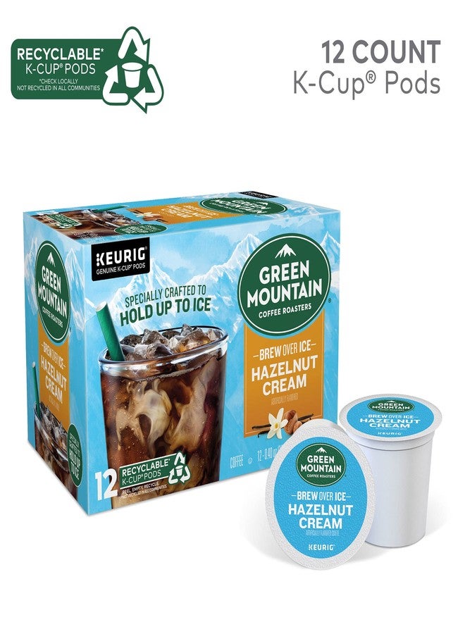 Green Mountain Coffee Roasters Brew Over Ice Hazelnut Cream, Single Serve Keurig K-Cup Pods, Flavored Iced Coffee, 12 Count - Image 2
