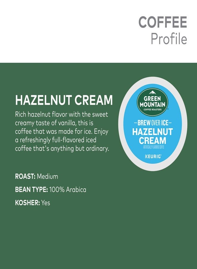 Green Mountain Coffee Roasters Brew Over Ice Hazelnut Cream, Single Serve Keurig K-Cup Pods, Flavored Iced Coffee, 12 Count - Image 3