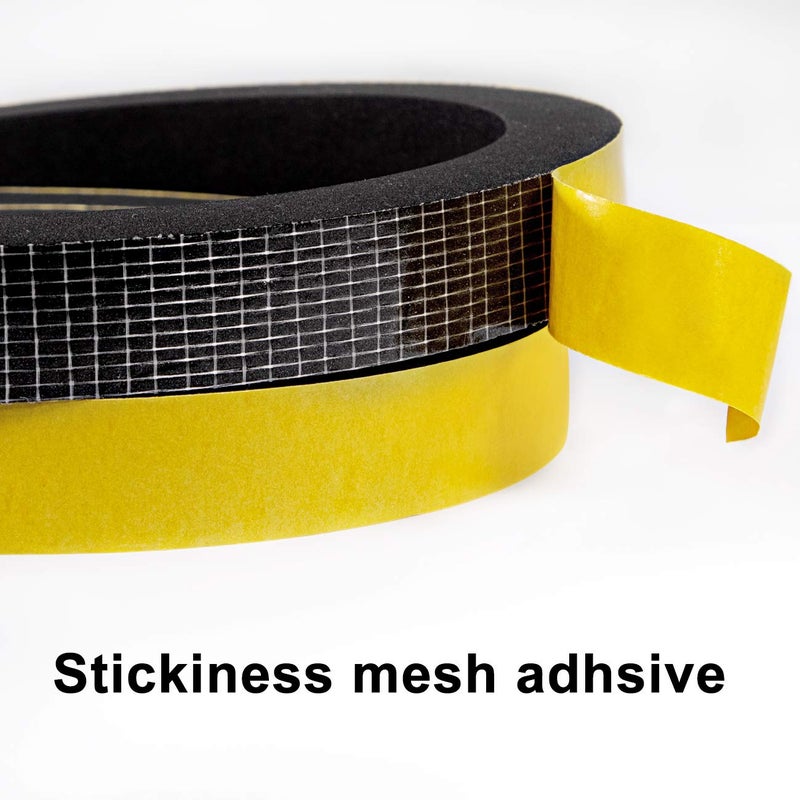 TORRAMI Foam Seal Tape 1 inch W x 3/4 inch T x 6.5 Ft Length,High Density Foam Weather Strip Neoprene Stripping with Adhesive (Total 13 Ft Length, 2 Rolls of 6.5 Ft Each) - Image 4